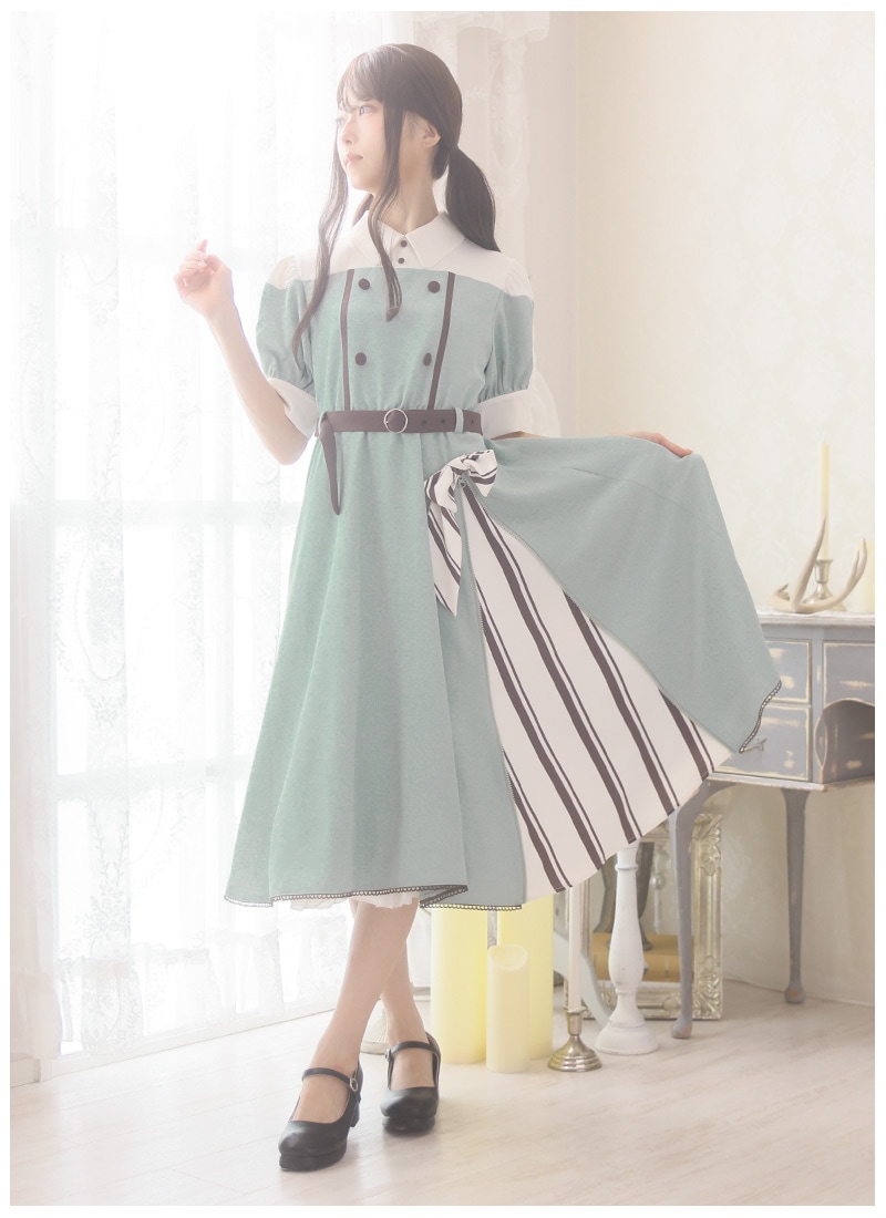 シャツドッキングチョコミントワンピース ｜ Favoriteオリジナル