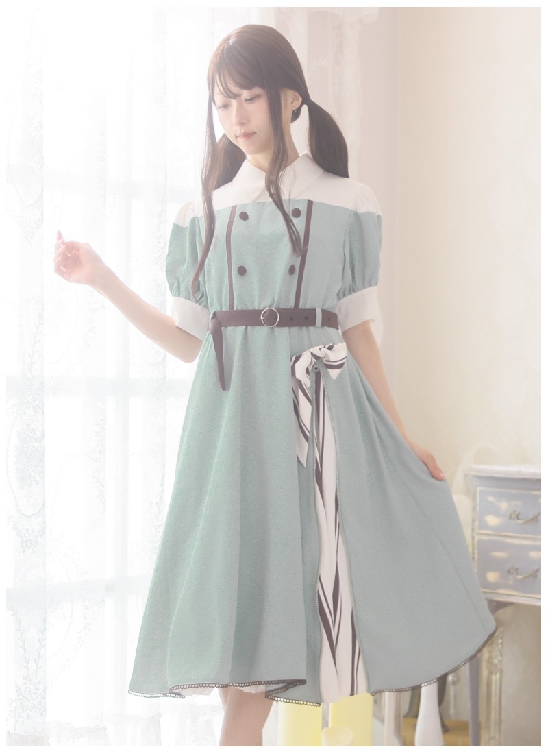 シャツドッキングチョコミントワンピース ｜ Favoriteオリジナル