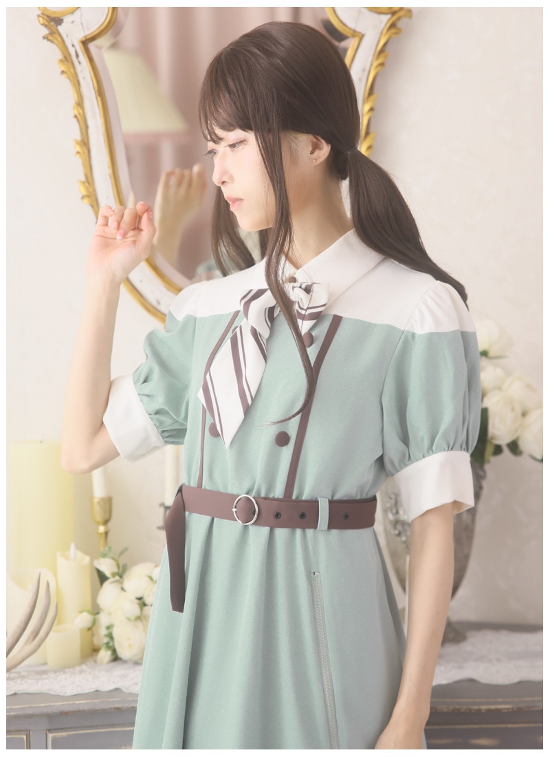 シャツドッキングチョコミントワンピース ｜ Favoriteオリジナル