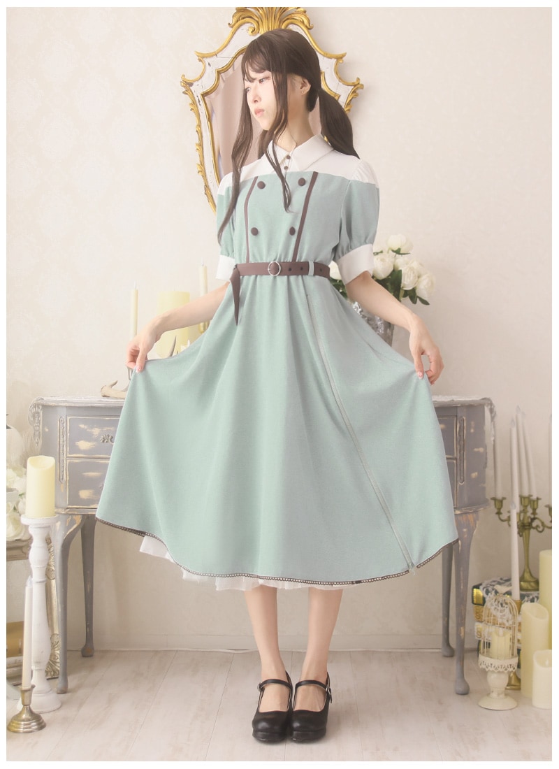 シャツドッキングチョコミントワンピース ｜ Favoriteオリジナル