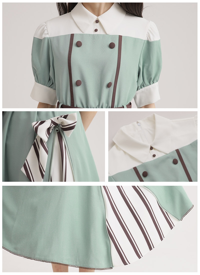 シャツドッキングチョコミントワンピース ｜ Favoriteオリジナル