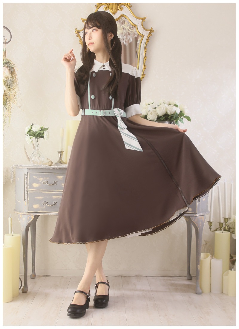 シャツドッキングチョコミントワンピース ｜ Favoriteオリジナル