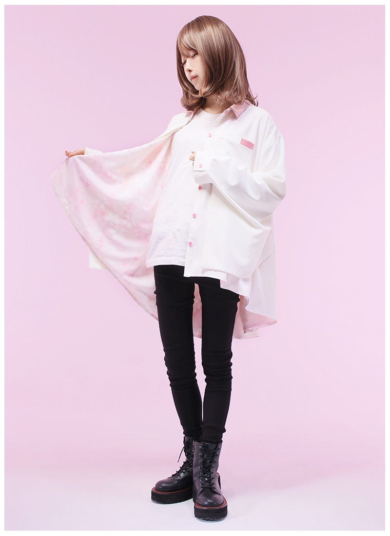 和袖桜ポイントシャツ ｜ Favoriteオリジナル