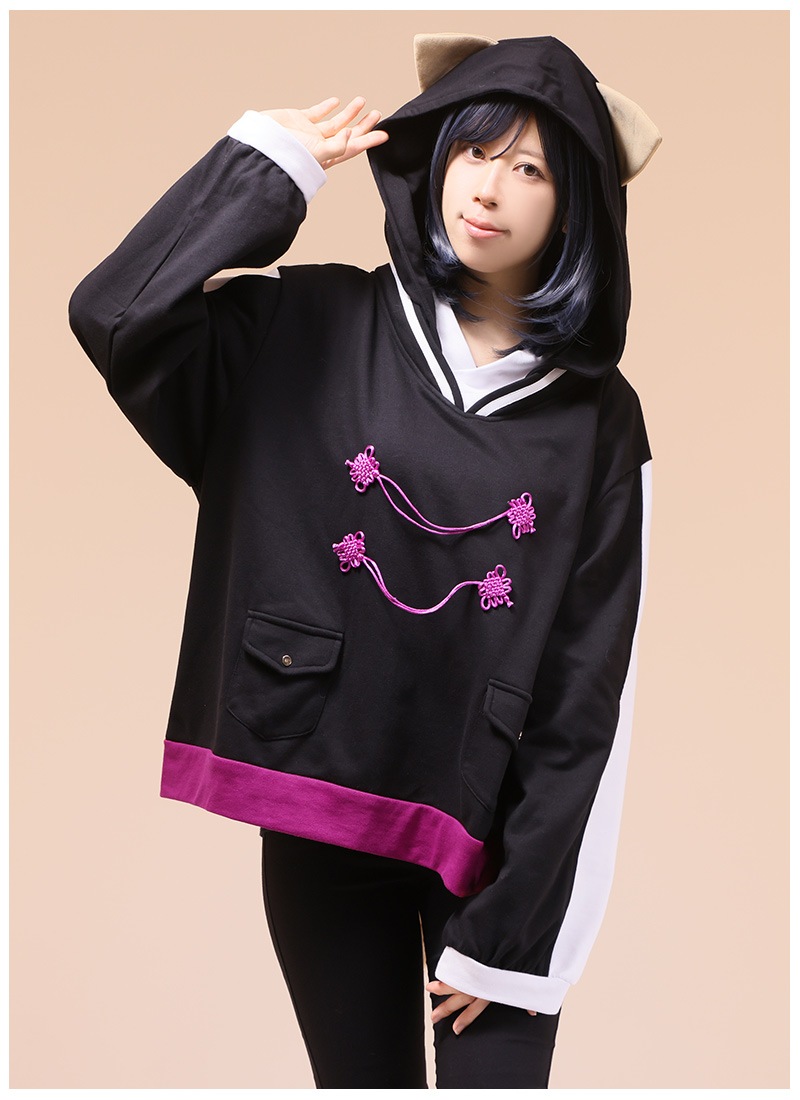 パーカー ユニセックス 和洋折衷 犬耳 尻尾 犬塚いちごさんコラボ