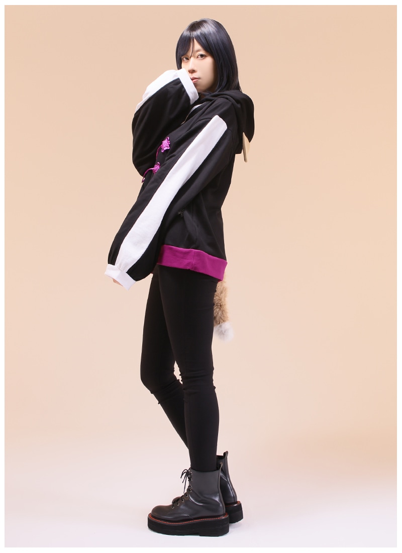 パーカー ユニセックス 和洋折衷 犬耳 尻尾 犬塚いちごさんコラボ