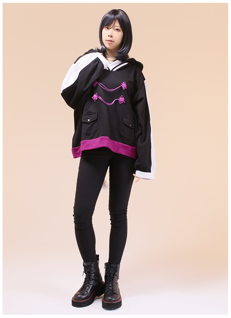 パーカー ユニセックス 和洋折衷 犬耳 尻尾 犬塚いちごさんコラボ