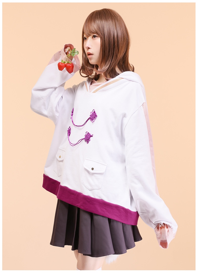 パーカー ユニセックス 和洋折衷 犬耳 尻尾 犬塚いちごさんコラボ