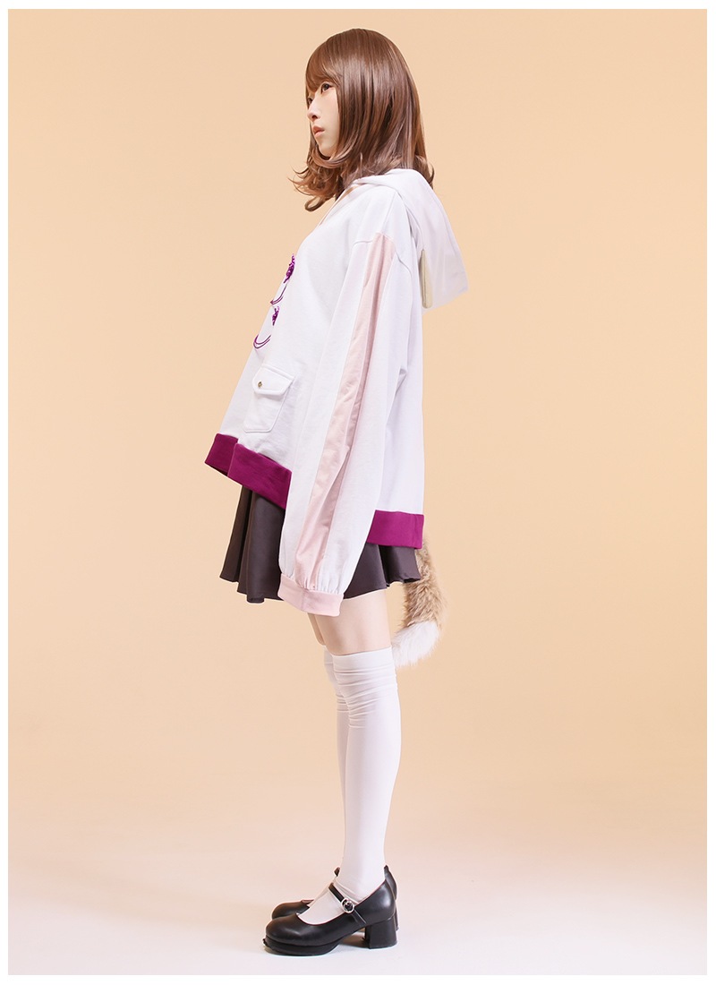 パーカー ユニセックス 和洋折衷 犬耳 尻尾 犬塚いちごさんコラボ