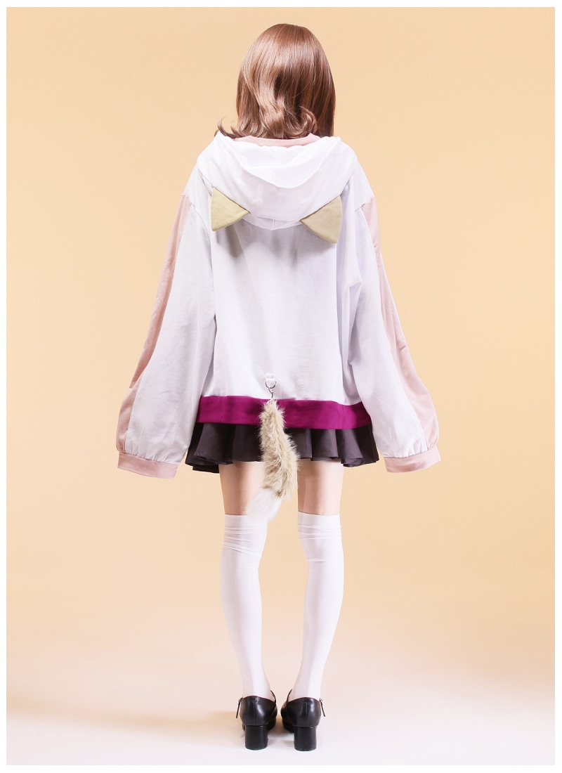 パーカー ユニセックス 和洋折衷 犬耳 尻尾 犬塚いちごさんコラボ