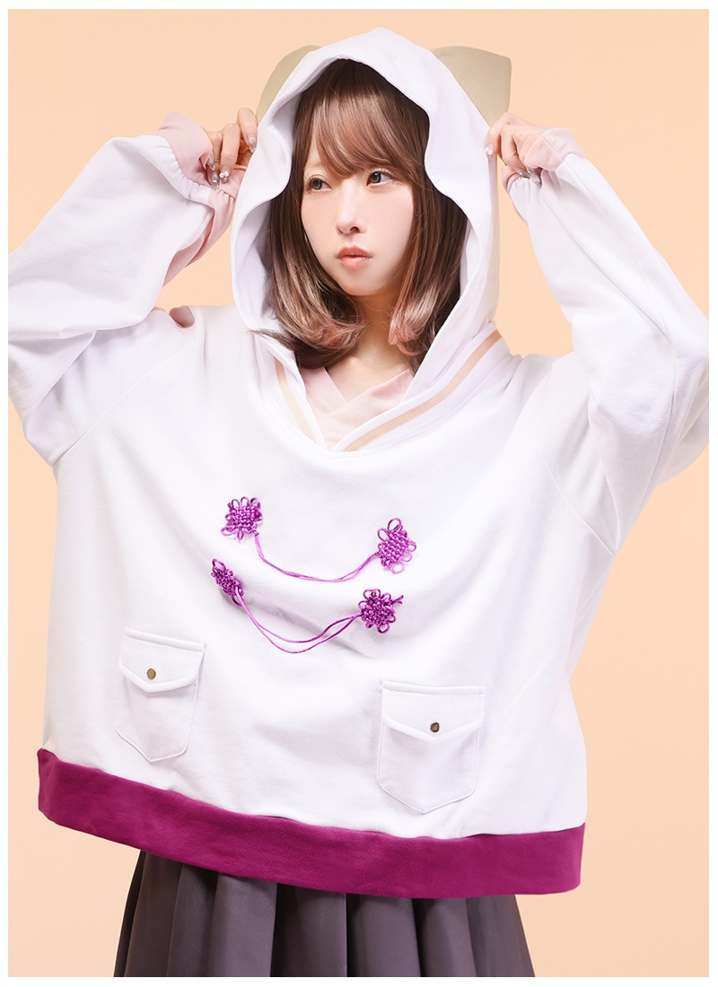 パーカー ユニセックス 和洋折衷 犬耳 尻尾 犬塚いちごさんコラボ