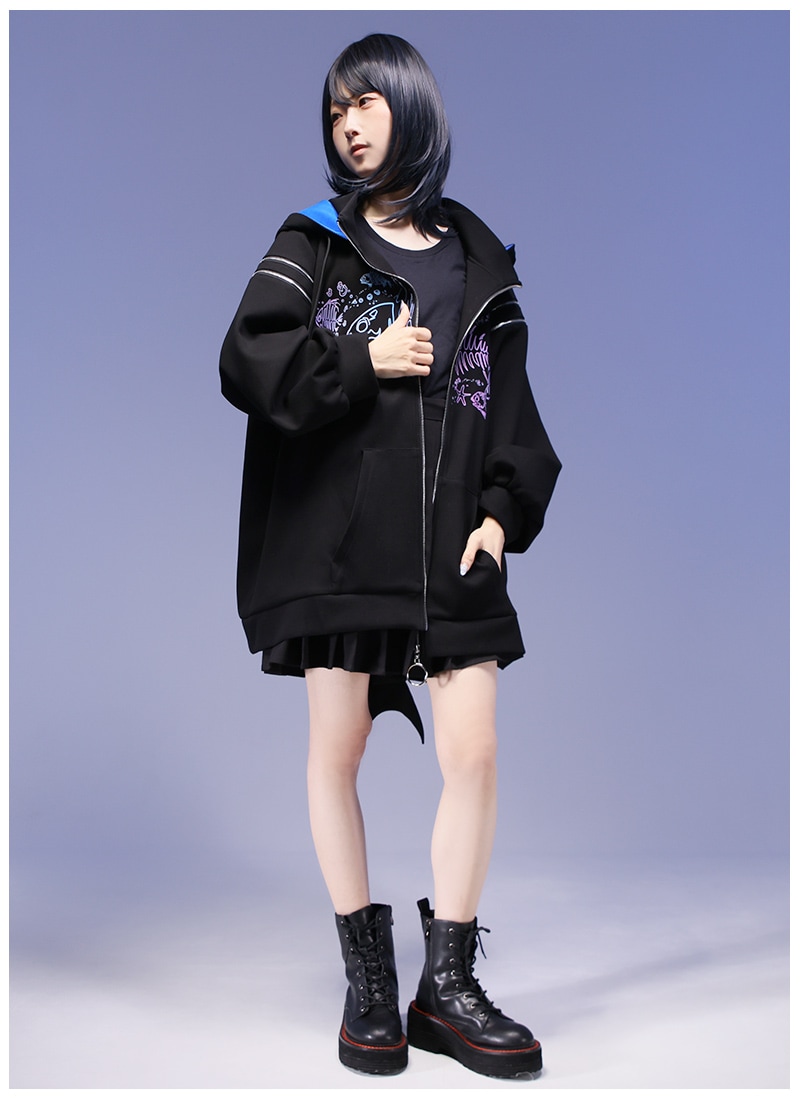 オン　On ネイビー フード付き パーカー メッシュポケット　Mサイズ メッシュボンディング パーカー / JOSEPH HOMME | ファッション通販