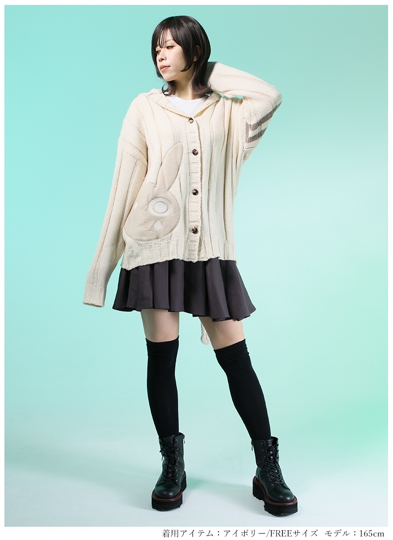 yukiemonペタペタスーちゃんʕ•ᴥ•ʔ黒カーディガン yukiemonペタペタスーちゃんʕ•ᴥ•ʔ黒カーディガン yukiemon