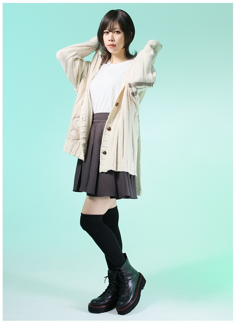 yukiemonペタペタスーちゃんʕ•ᴥ•ʔ黒カーディガン yukiemonペタペタスーちゃんʕ•ᴥ•ʔ黒カーディガン - メルカリ