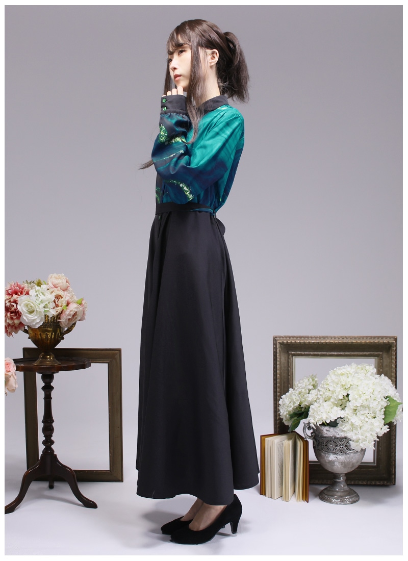 絵具溶ける絵画クラシカルシャツワンピース ｜ Favoriteオリジナル