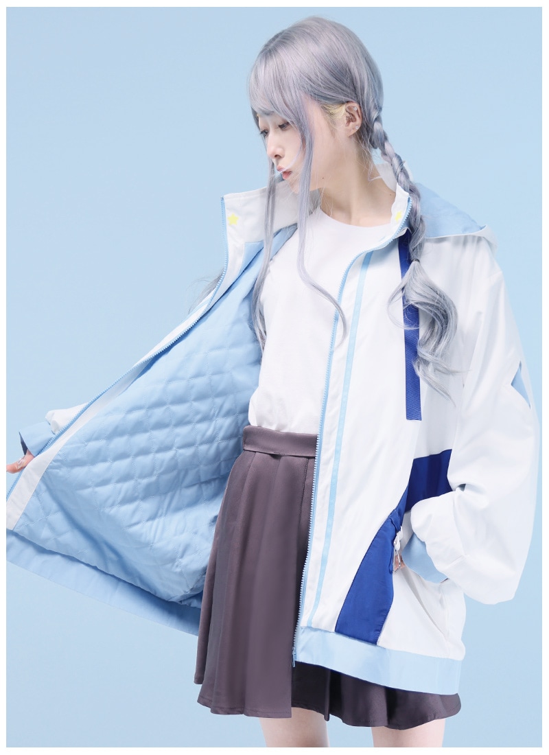 NSI☆archivio 水色 フード付きジャケット 38サイズ 朝神えにゃさん