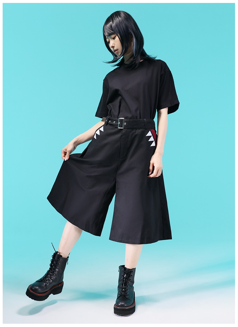 ちくわページ　ラボ服　らぼ服　ハンドメイド　服 サメ＆シャチワイドハーフパンツ ｜ Favoriteオリジナル