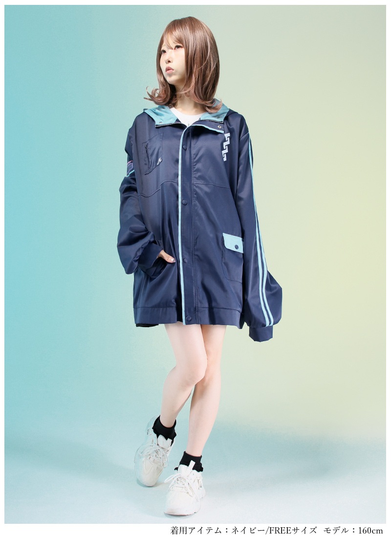 のぶさま　  ネイビー マウンテンパーカー KOBE LETTUCE マウンテンパーカー ウインドブレーカー ボアライナー