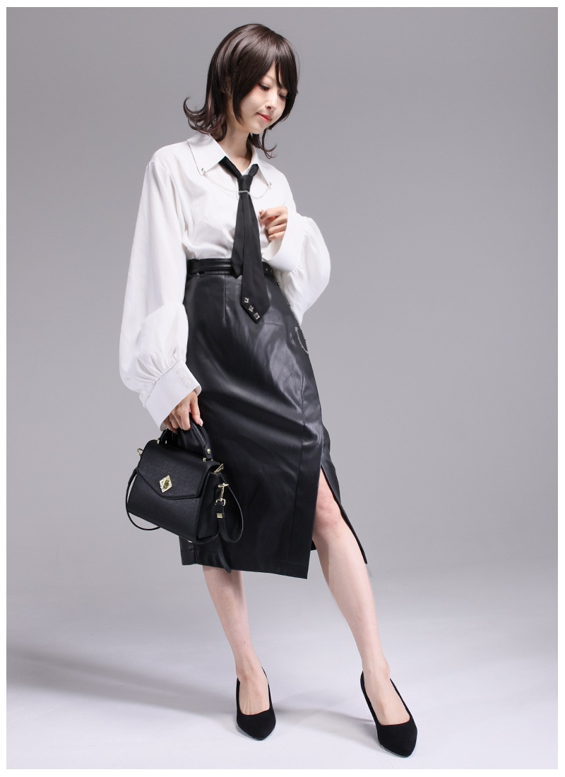 最短即日出荷】クールなハトメシャツタイトワンピース |Favorite