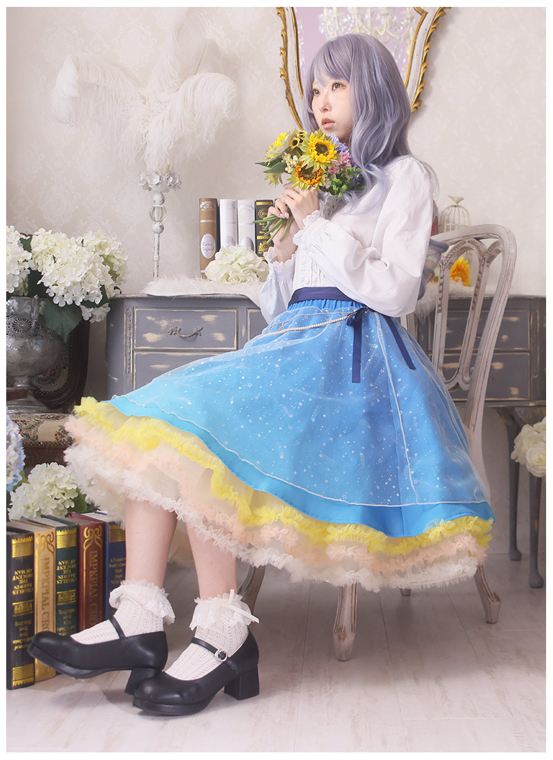 花パニエ ブラック5色セット