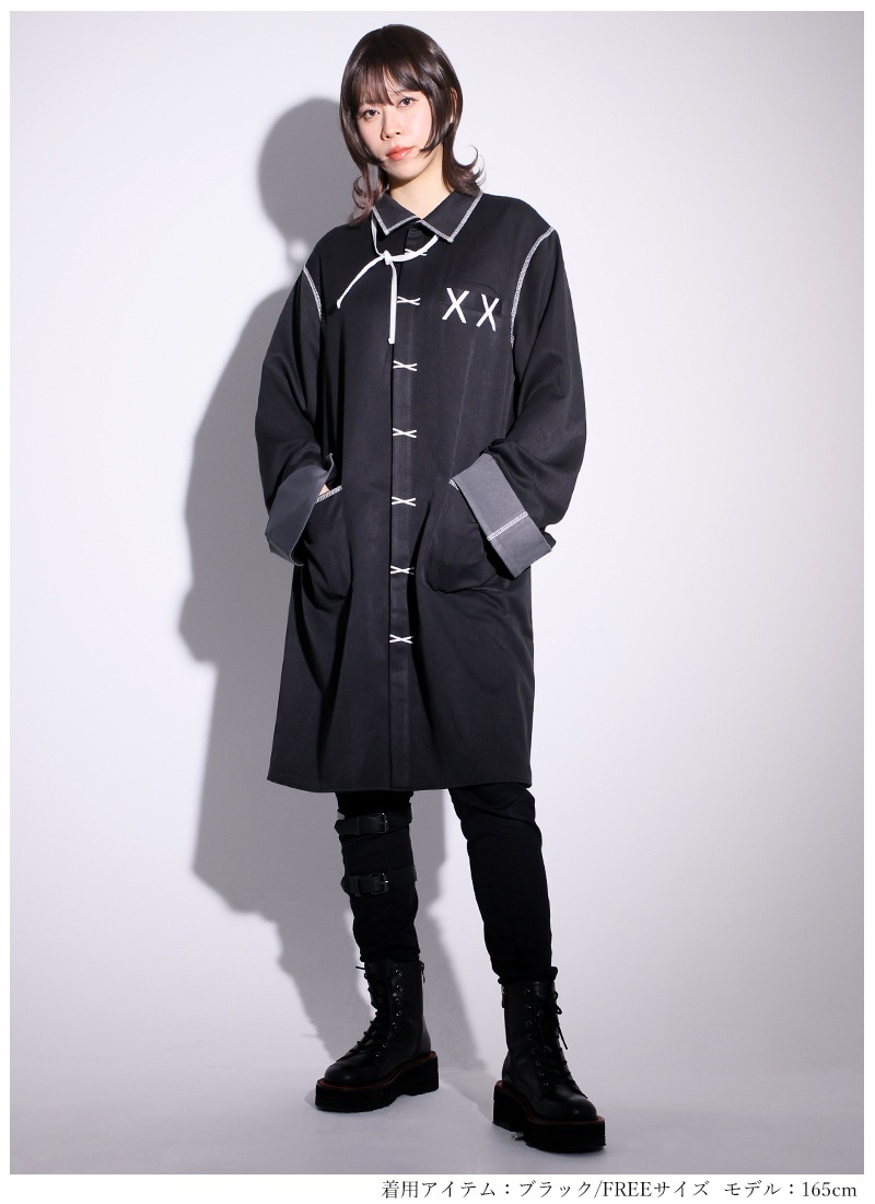 闇医者白衣風シャツワンピース ｜ Favorite