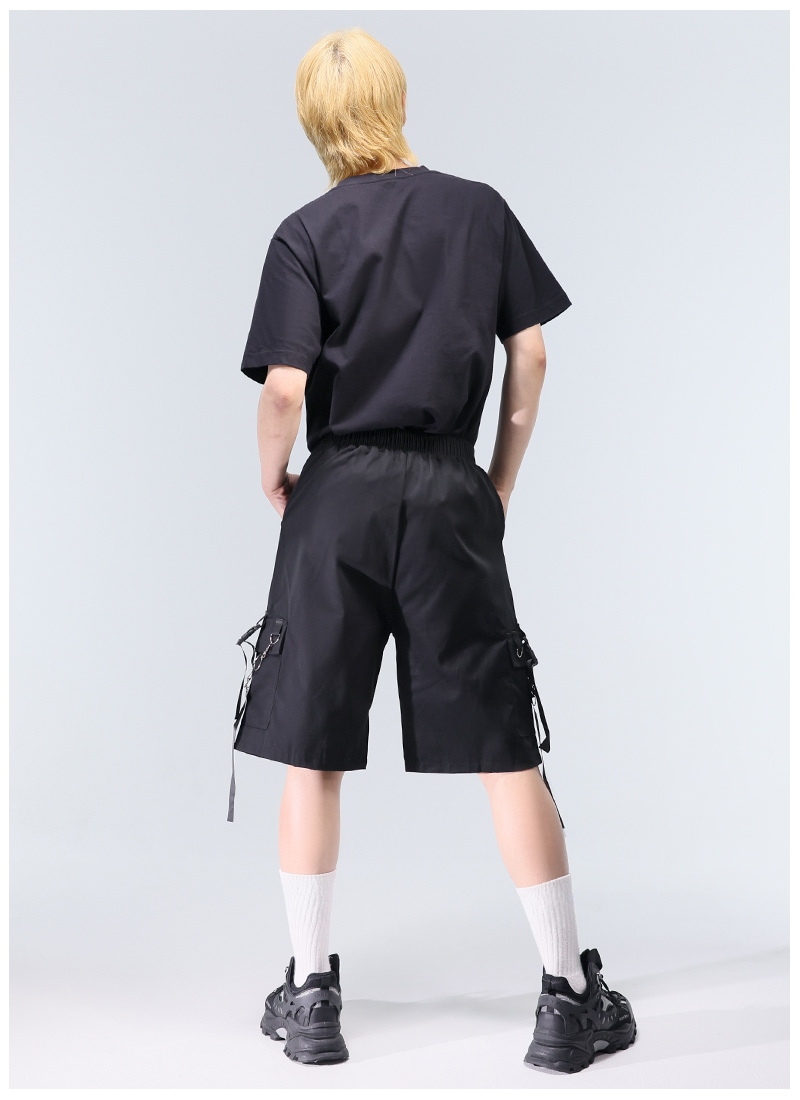 チェーン付きブラックハーフパンツ チェーンハーフパンツ ｜ Favorite