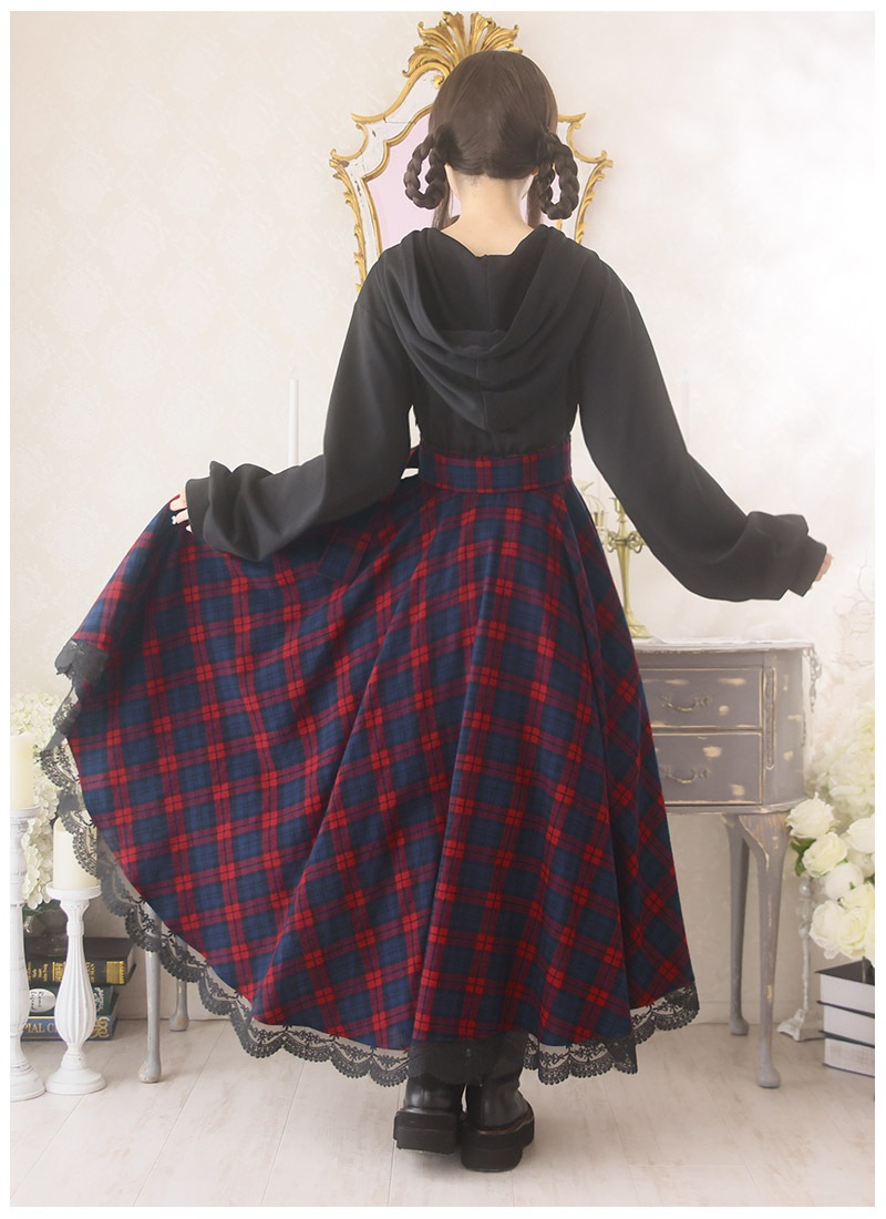 beautiful people チェック柄 フード付き ワンピース キャミワンピース チェック柄 ロング フレア 大人カジュアル