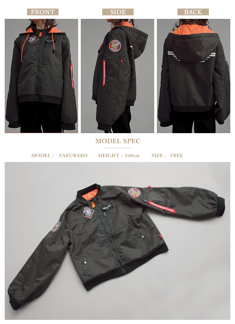 FLANKさんコラボグッズ Wolfram Flight Jacket フェイバリット