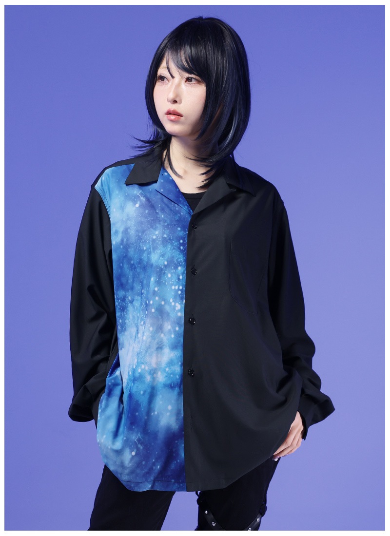 kolor 21ss アシンメトリーデザインシャツ アシンメトリーチェック柄シャツ -オーバーサイズ- ankoROCK