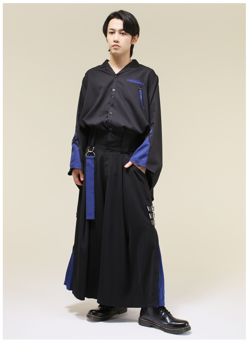 モード ワイド ユニセックス 男女共用 スリット ベルト クール