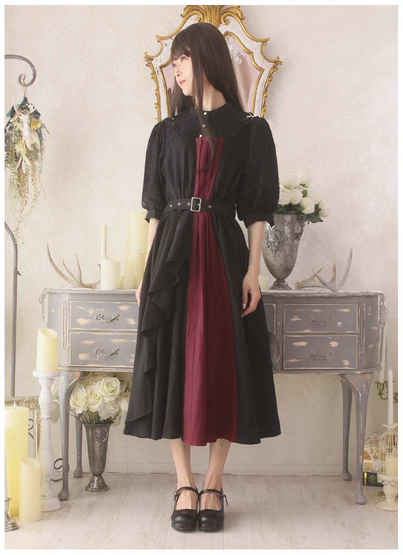 小花アシンメトリーワンピース ｜ Favoriteオリジナル