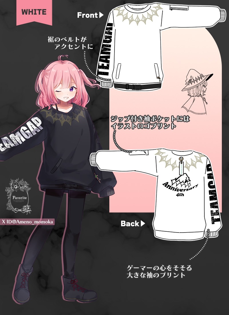 【ももも⠀】IKUMI 悪魔パーカー コラボ 飴乃ももかAnniversary4thパーカー ｜ Favorite