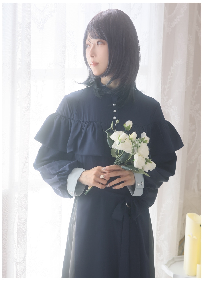 呼宵さんコラボ 青色をまとう おさかなワンピース ｜ Favorite