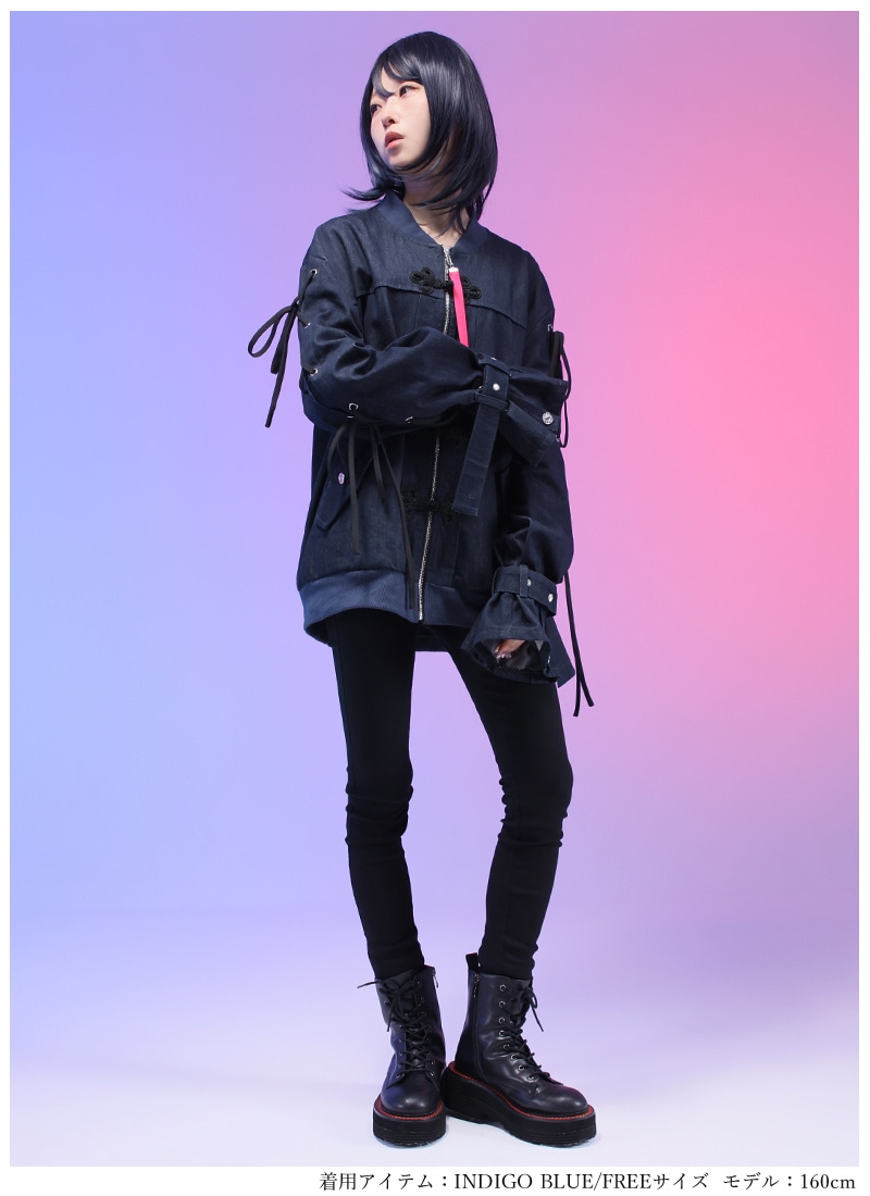 小路さこさんコラボ チャイナデニムブルゾン｜ Favorite