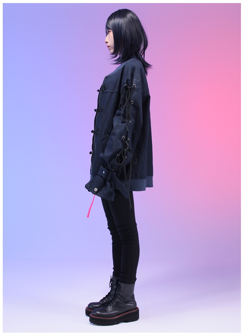 小路さこさんコラボ チャイナデニムブルゾン｜ Favorite