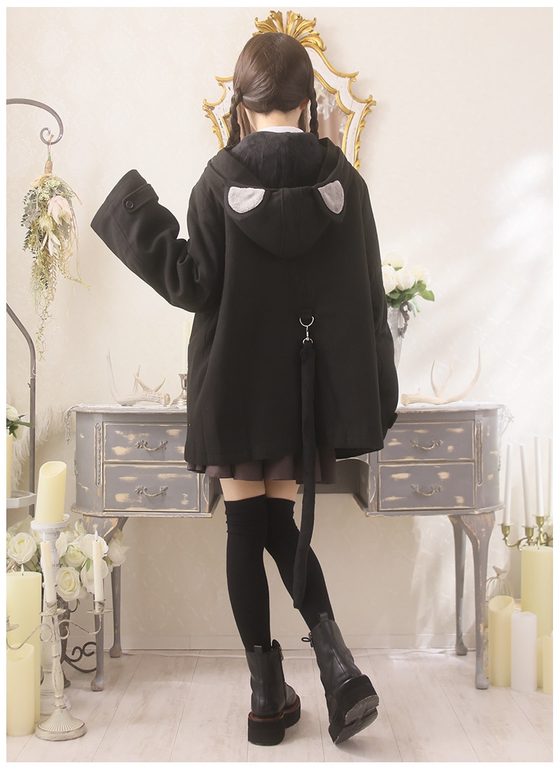 暖か裏ボア、ねこ耳うさぎ耳オリジナルダッフルコート。 ｜ Favorite
