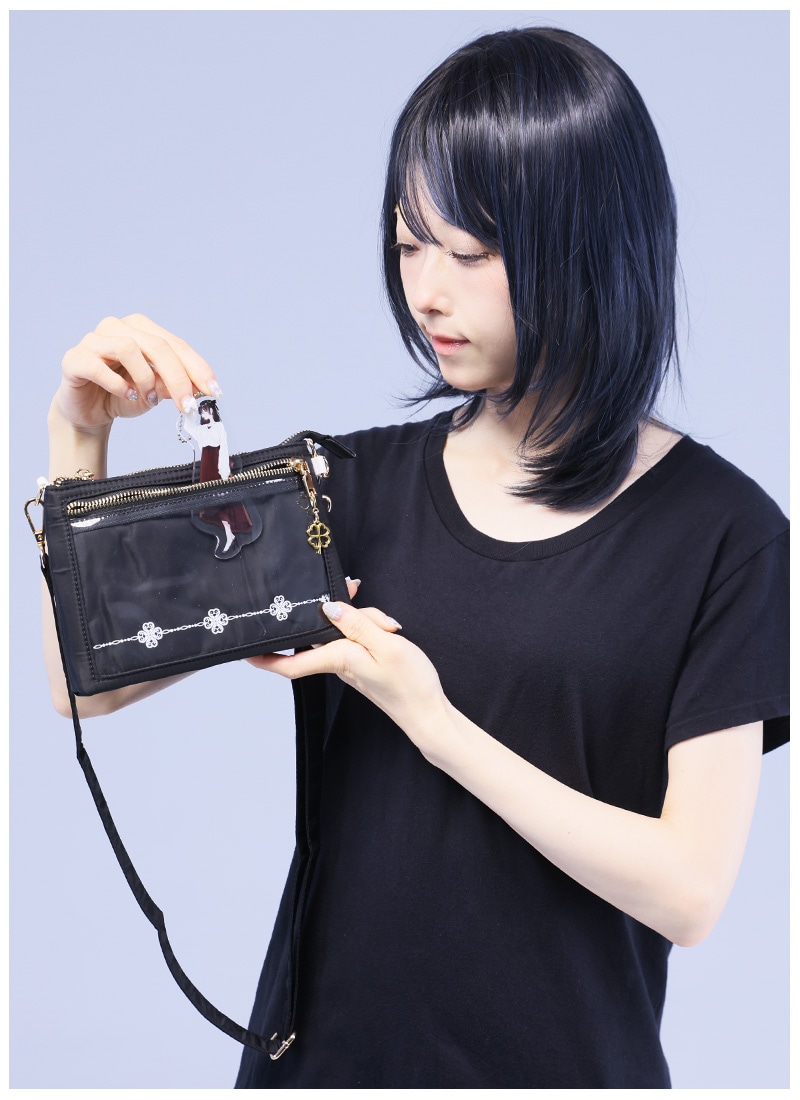 豪華Lサコッシュ　3種の金襴　龍亀鳳凰寅　ハンドメイド　贅沢仕上　美サテン 刺繍ボディバッグ 絡繰魂 242902 和柄 和風 かばん 龍 竜 鳳凰