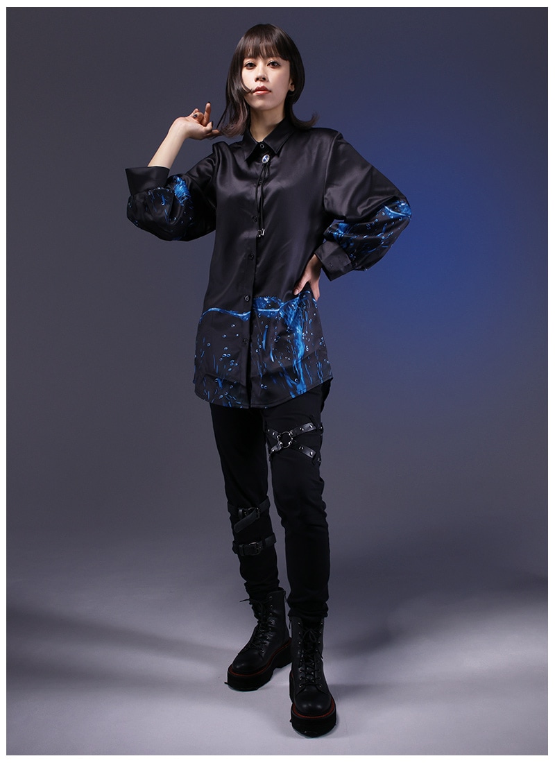 カクテル嗜む都会の夜 パーカー＆シャツセット ｜ Favorite