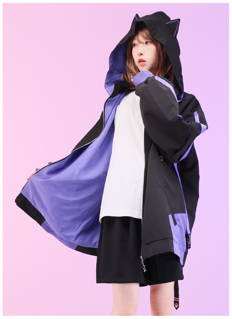 猫宮歩夢Nekomiya Ayumeさんコラボ 賽博風猫耳夾克 (サイバー猫