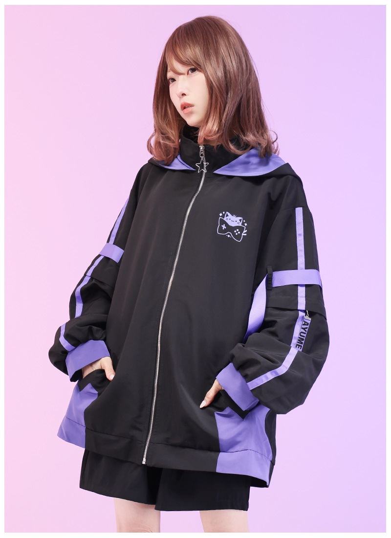 nekochannさん専用 猫宮歩夢Nekomiya Ayumeさんコラボ 賽博風猫耳夾克 (サイバー猫