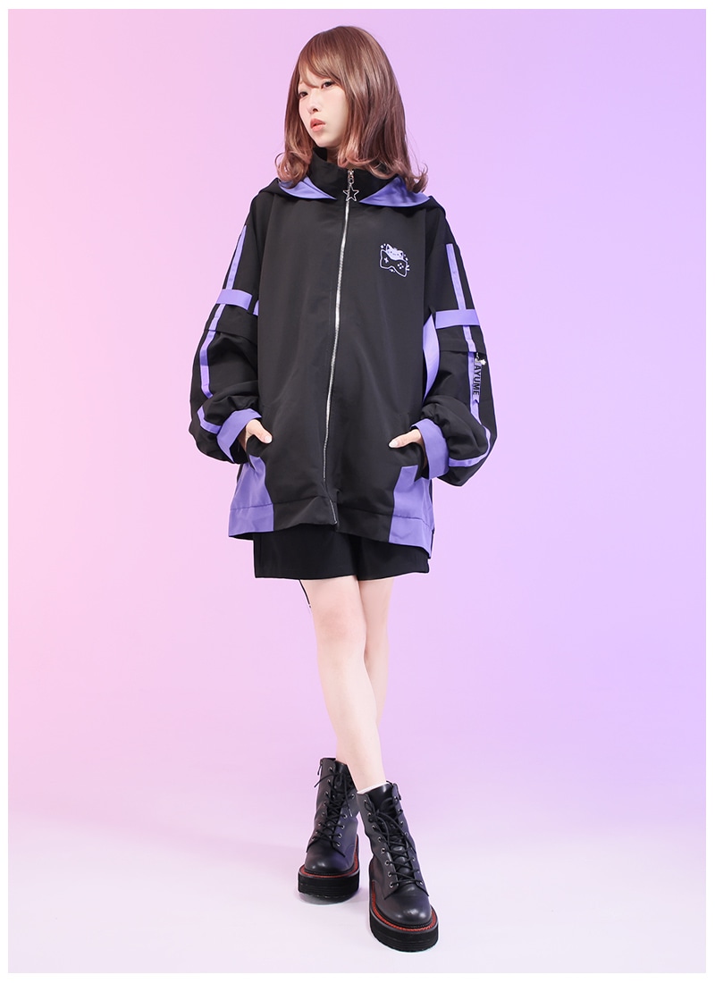 猫宮歩夢Nekomiya Ayumeさんコラボ 賽博風猫耳夾克 (サイバー猫