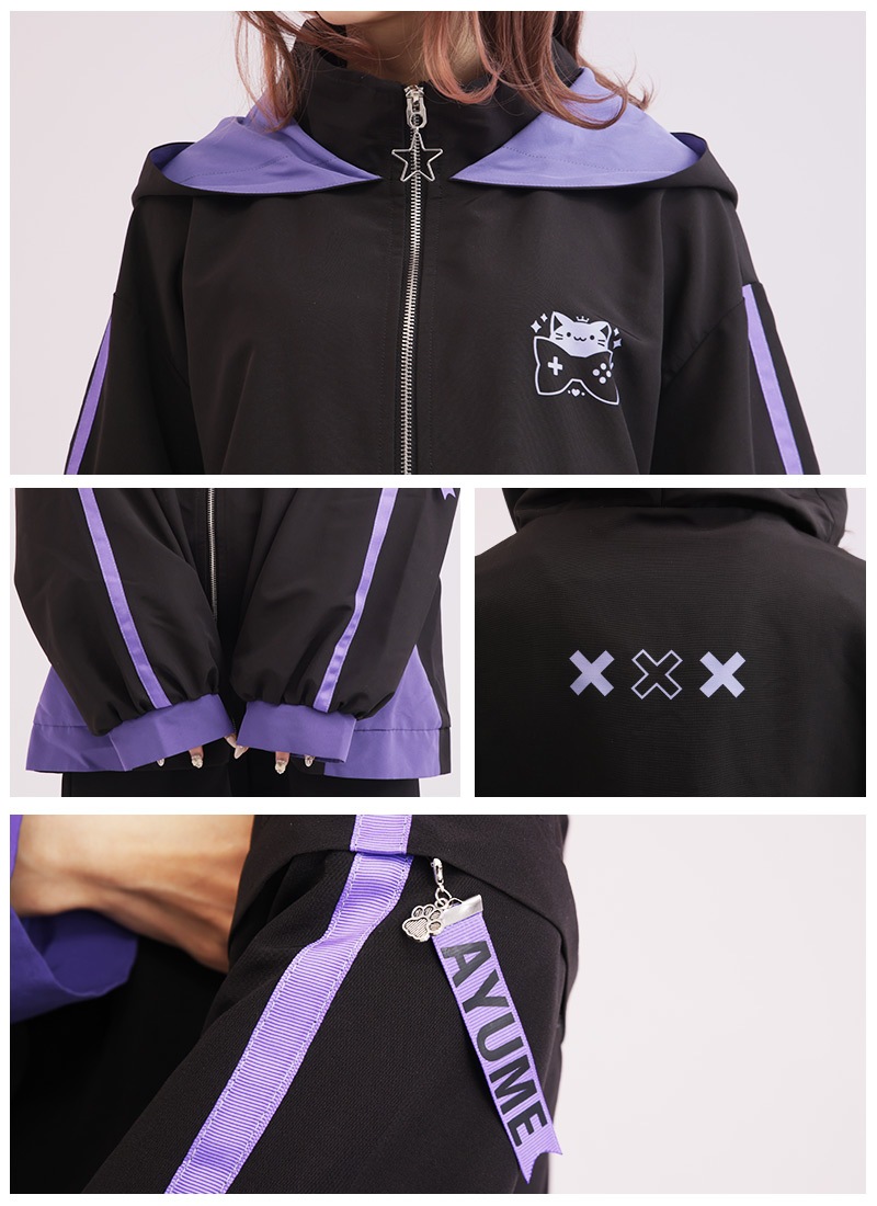 猫宮歩夢Nekomiya Ayumeさんコラボ 賽博風猫耳夾克 (サイバー猫耳