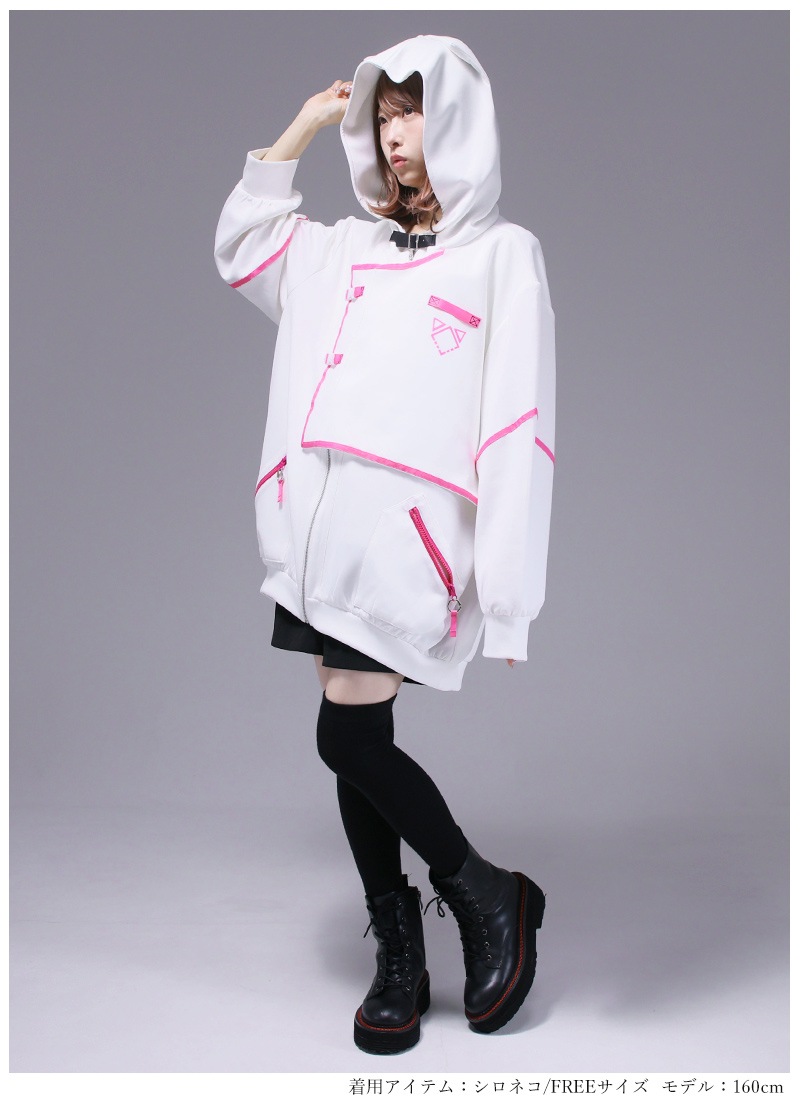 UNISEXネコサイバージャージパーカー ｜ Favorite