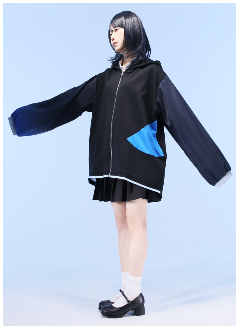 結崎有理さんコラボ ゆーりの空柄フィッシュテールパーカー ｜ Favorite