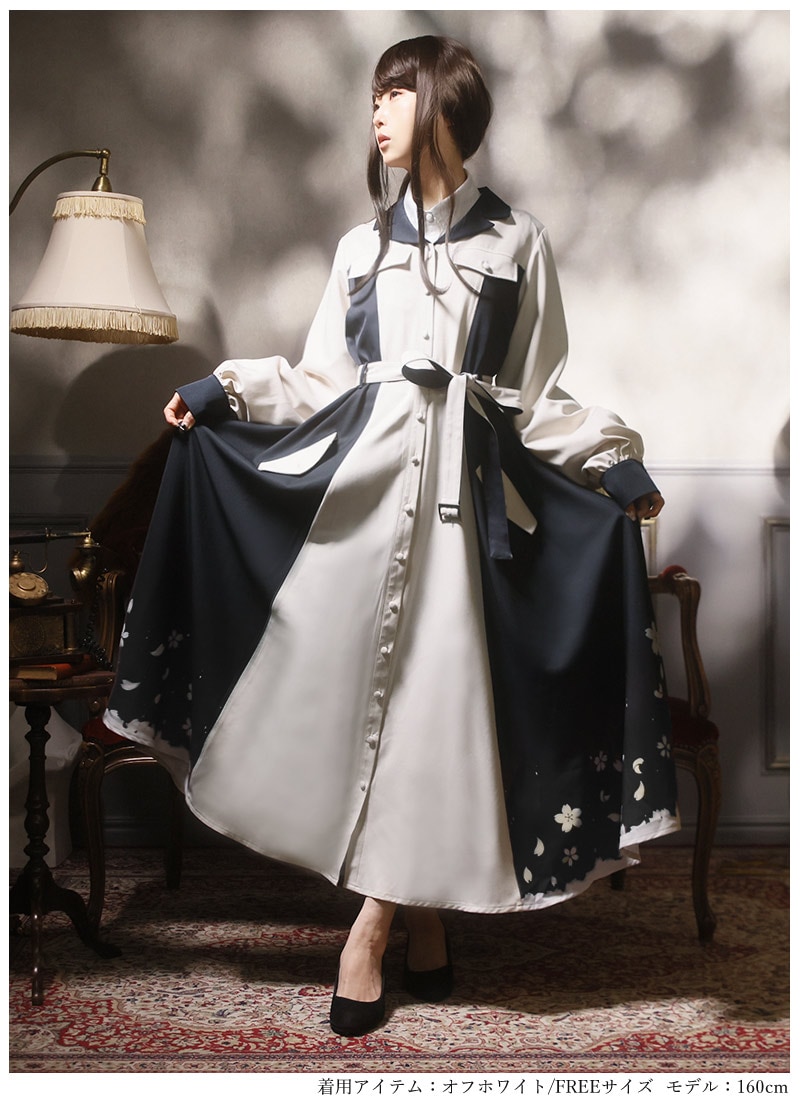 舞い上がる桜の花びらワンピース｜ Favoriteオリジナル