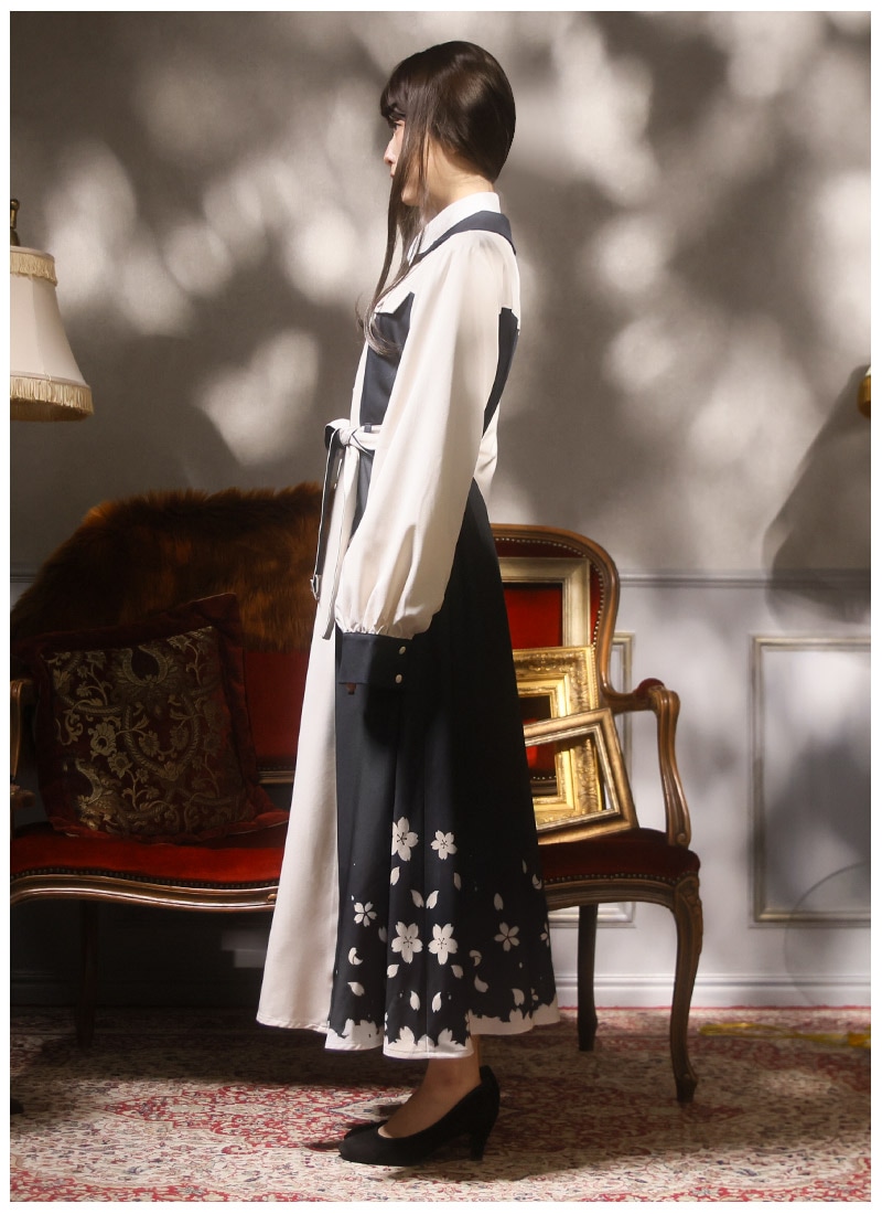 舞い上がる桜の花びらワンピース｜ Favoriteオリジナル