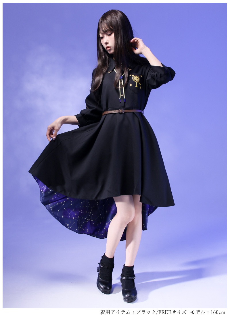 Favorite 【夜空を巡る星座柄*天体観測ワンピース】 夜空を巡る星座柄*天体観測ワンピース ｜ Favoriteオリジナル