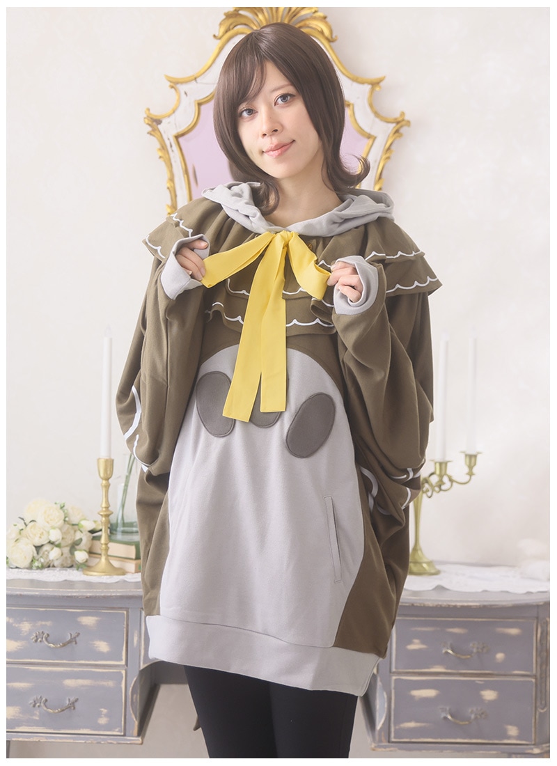 パーカー ドルマン ケープ みみずくちゃん びすけさんコラボ｜ Favorite