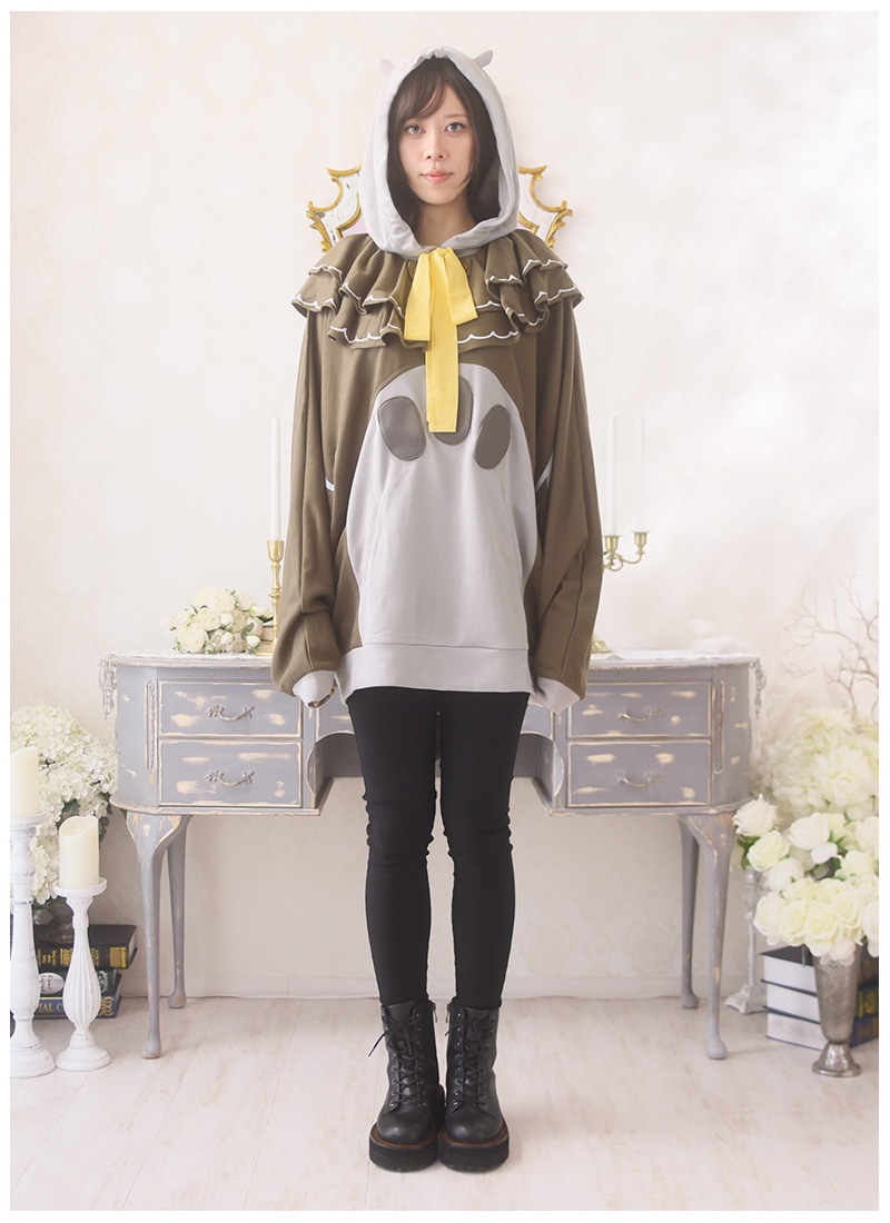 favorite クラゲパーカー パーカー パーカー オーガンジー クラゲ 海月 プリント フリル＊Favorite