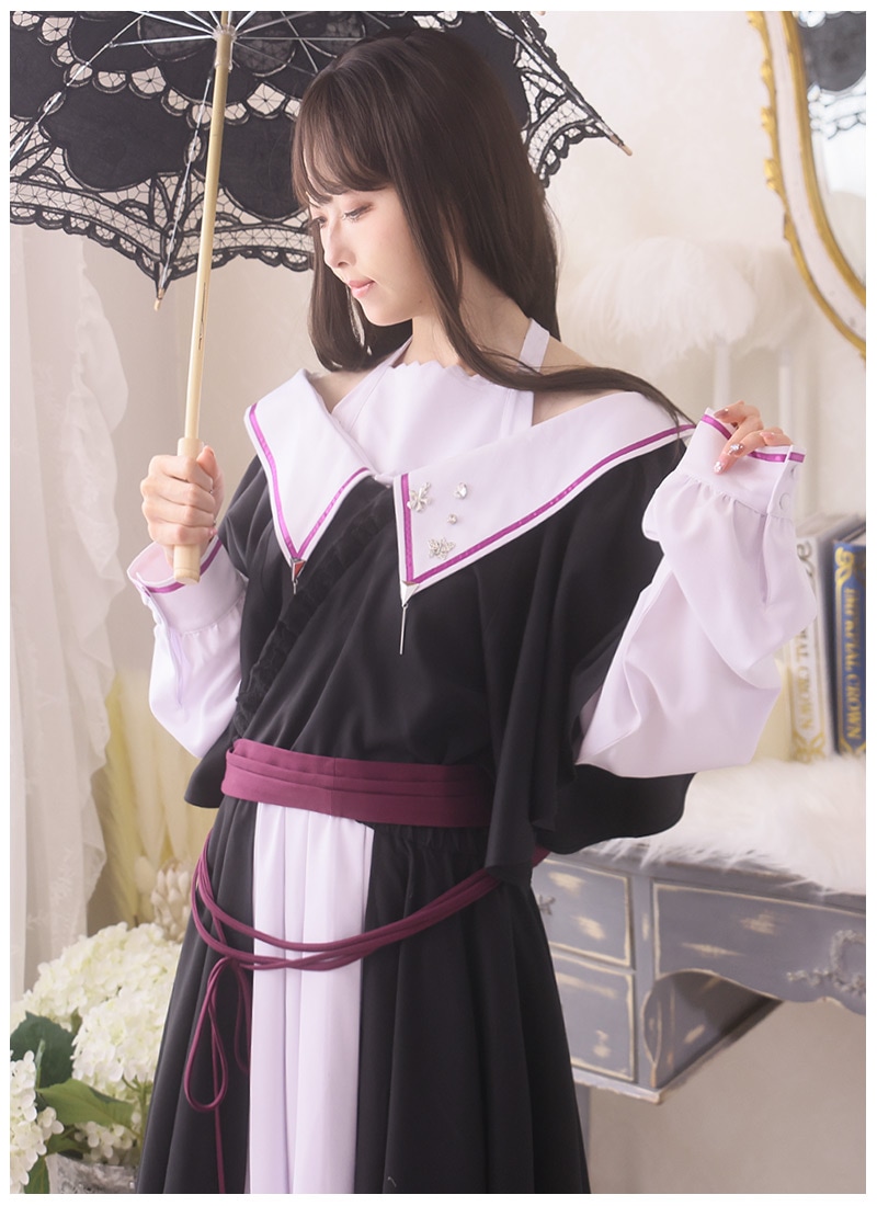 桜クラシックワンピース*つけ襟2種類付き* Favorite ワンピース つけ襟
