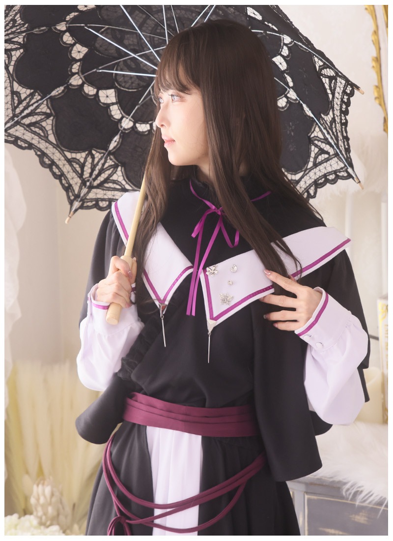 桜クラシックワンピース*つけ襟2種類付き* Favorite ワンピース つけ襟